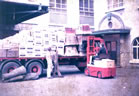 Bobbins and Threads - Arrival of spun yarn from Spinning mill in skips & cartons