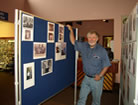 Bobbins and Threads neilston Ian setting up the display